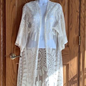 Lacey Boho/hippie long cover up